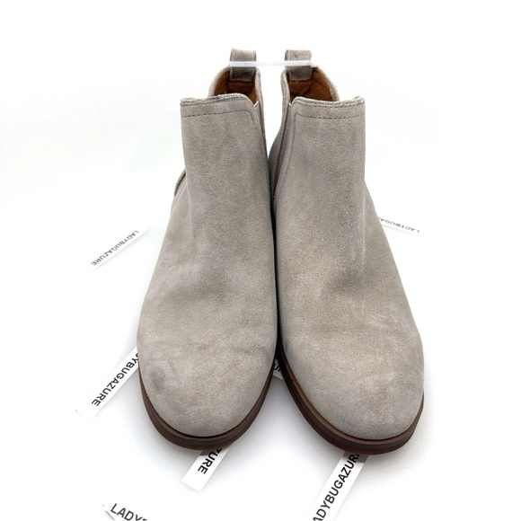 NWOB Lucky Brand Gray Suede Boots Size 7.5 - Picture 1 of 10